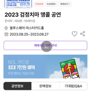 검정치마 앵콜공연 8/25 금 공연