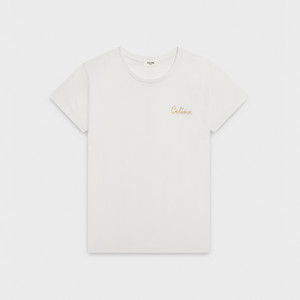 [L]CELINE 셀린느 여성 자수 로고 반팔 티셔츠
