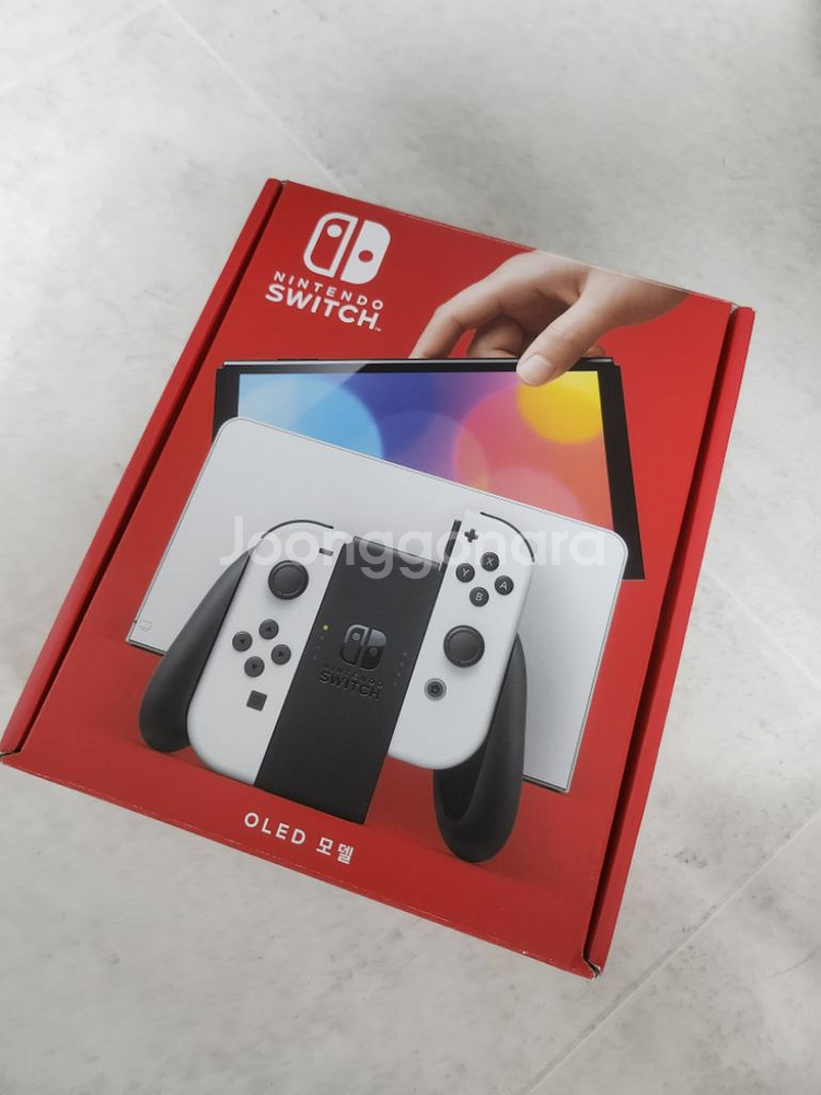 닌텐도스위치oled화이트 + 게임 + 듀오콘+케이스파우--4