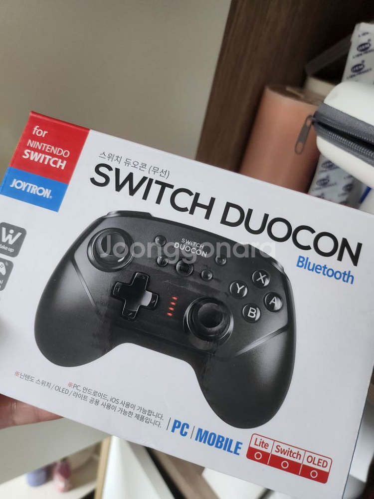 닌텐도스위치oled화이트 + 게임 + 듀오콘+케이스파우--6