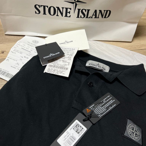 23SS / STONE ISLAND 로고 패치 카라 반