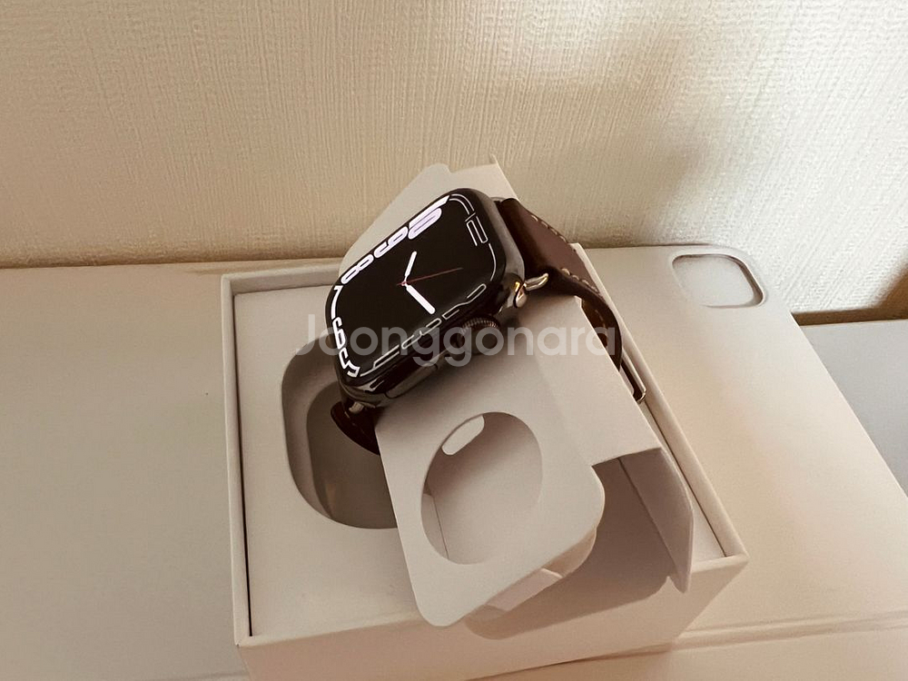 애플워치7스테인리스 셀룰러 41mm 베터리100퍼--6