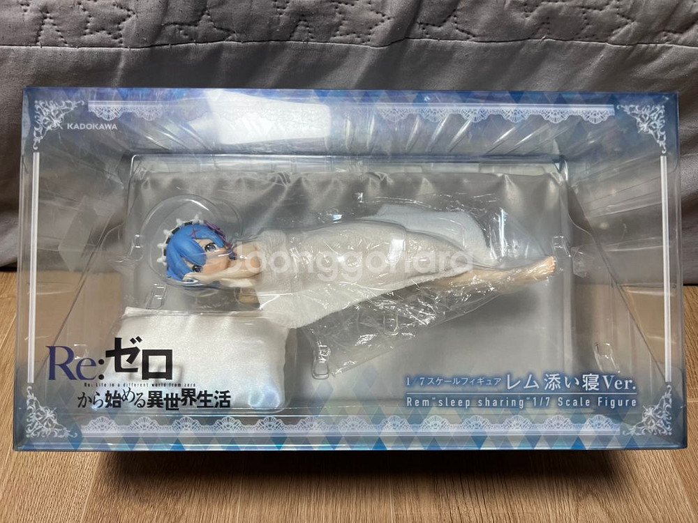 카도카와 정품 리제로 렘, 람 곁잠 피규어--1