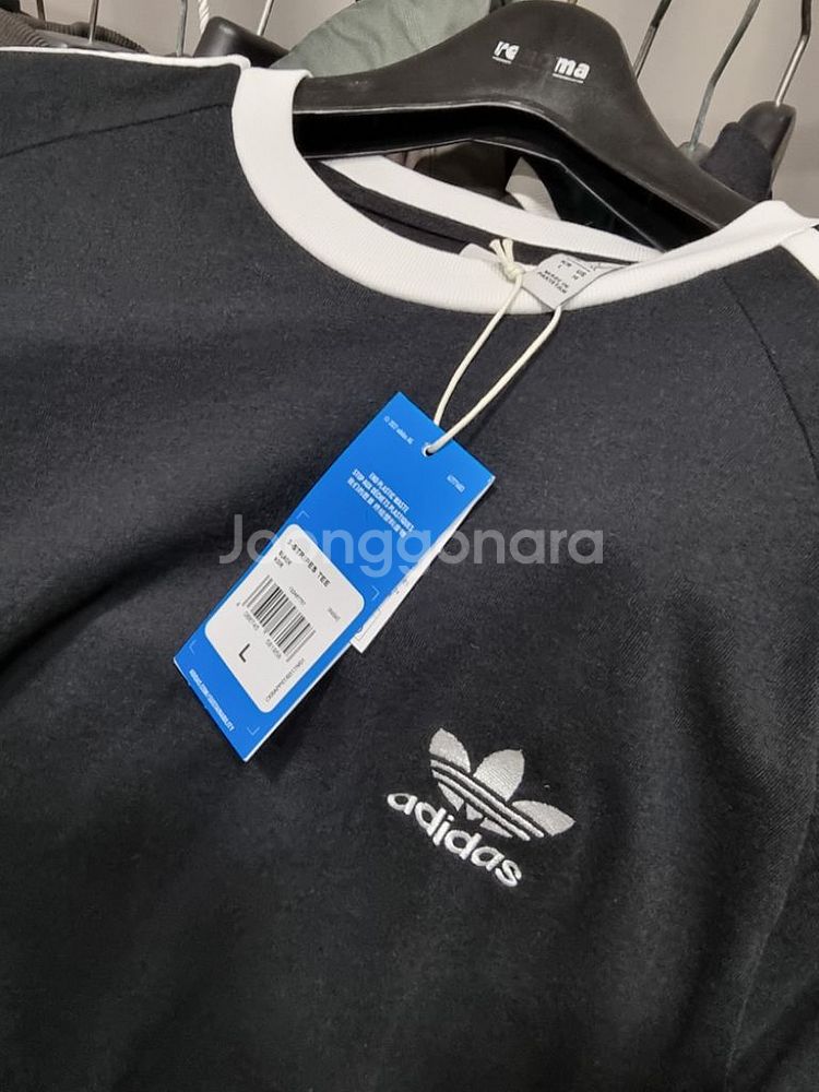 Adidas 3-스트라이프 셔츠 _ L size--5