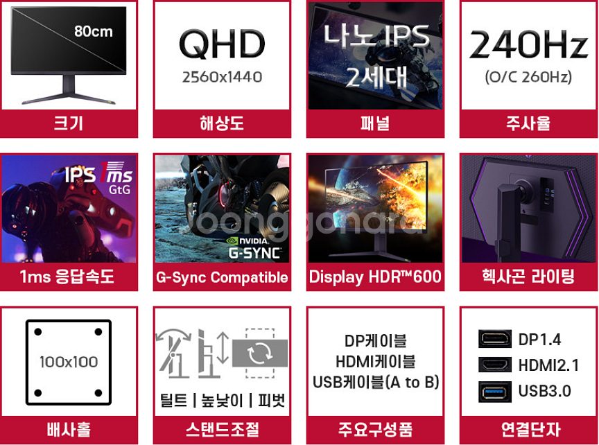 LG 32인치 나노IPS 2세대패널 240Hz 모니터--1