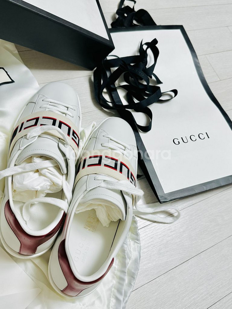 구찌 밴딩 에이스 스니커즈 새상품 박풀--0