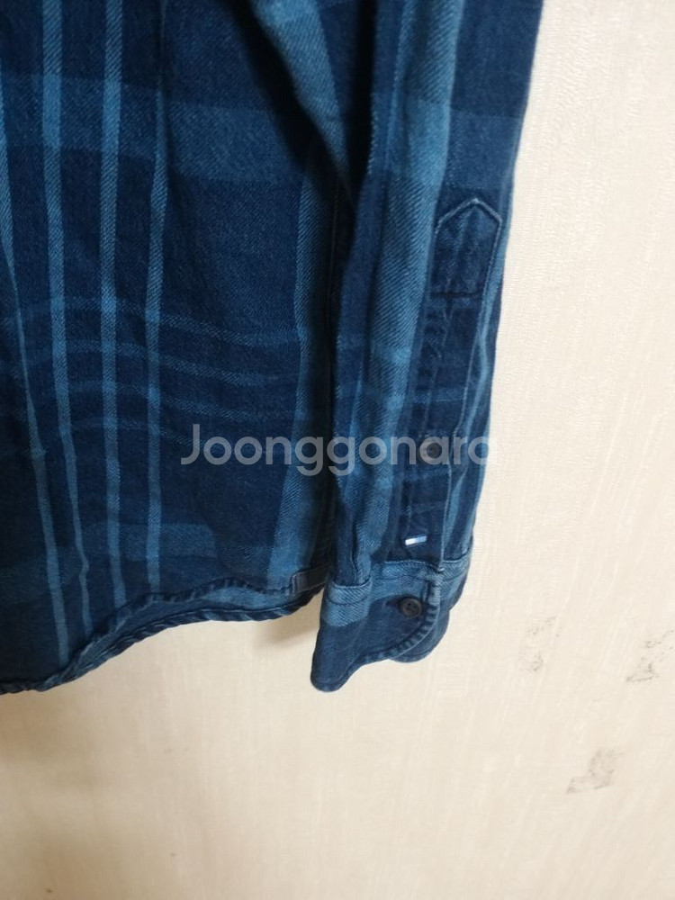 남성 타미힐피거 뉴욕핏 워크웨어 체크 데님셔츠(100)--2
