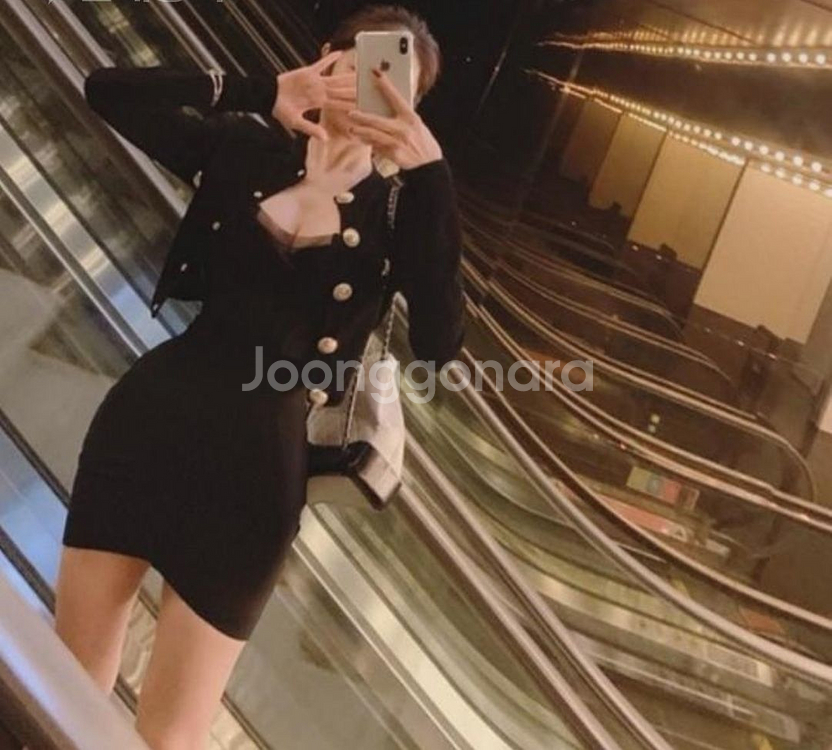 라비수 베베 밴디지 에르베레제 스커트 블랙s새상품--0