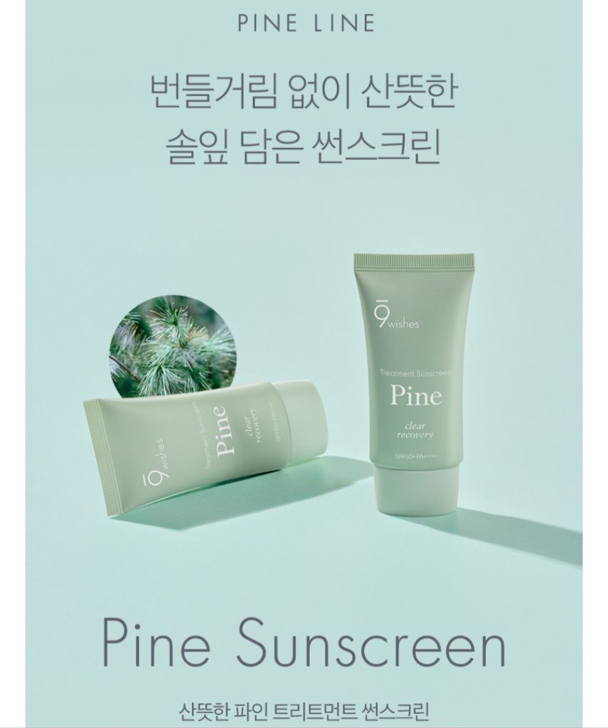 에눌가능)나인위시스 파인 트리트먼트 썬스크린 선크림