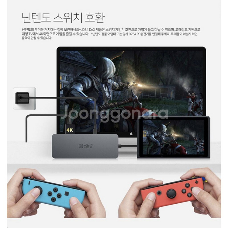 [허브]씽크웨이 CORE D34덱스 7포트 HDMI 멀--3