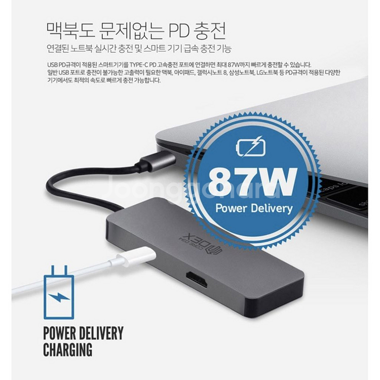 [허브]씽크웨이 CORE D34덱스 7포트 HDMI 멀--4