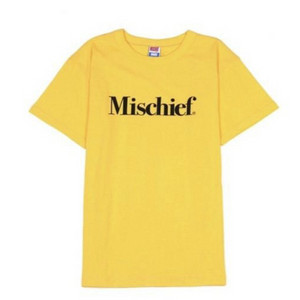 미스치프 세리프 반팔 티셔츠 노란색