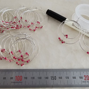 쌍링 귀걸이 약 40미리 18개 일괄