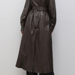 트리밍버드 Leather Long Trench