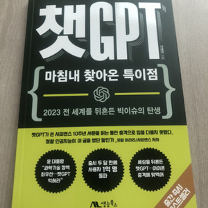 [완전 새책] 챗 GPT (판매량 1위 찍은 도서)
