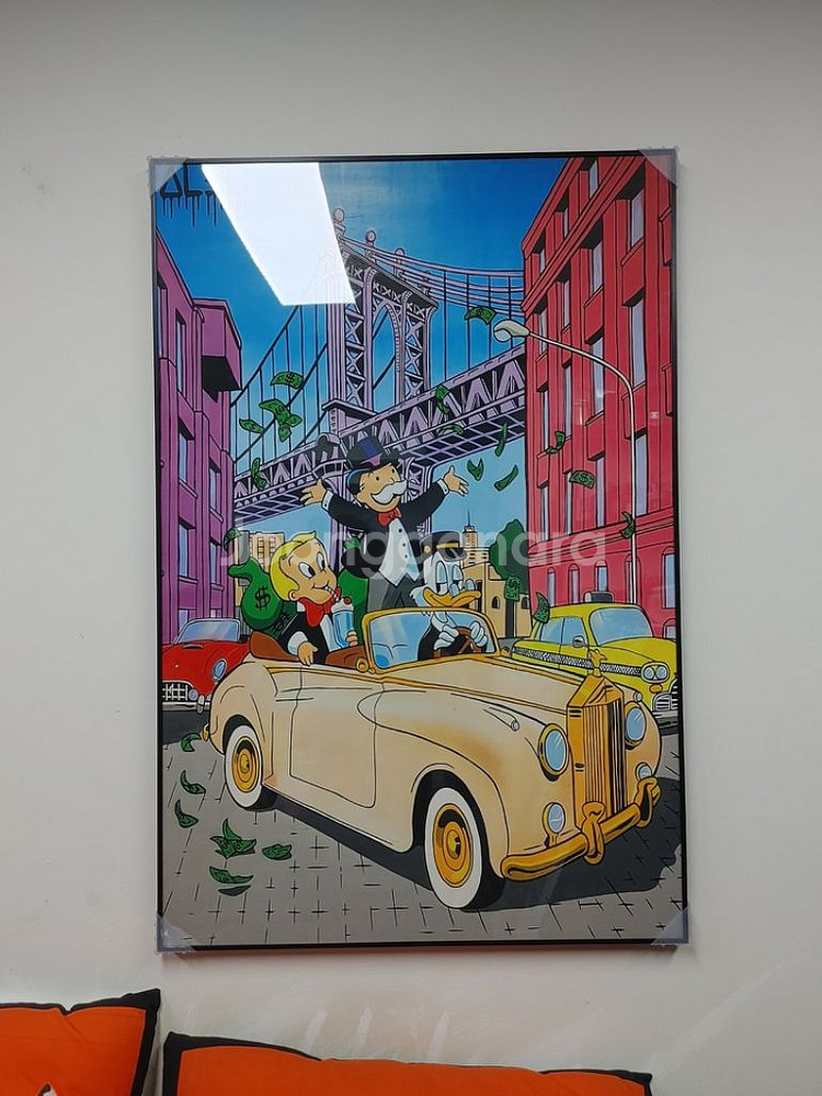 모노폴리 애니메이션 캐릭터 팝아트 그림 액자--1