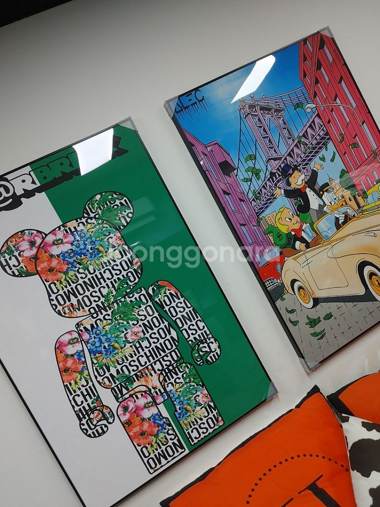 베어브릭 모노폴리 그리너리 인테리어 팝아트 그림 액자--3