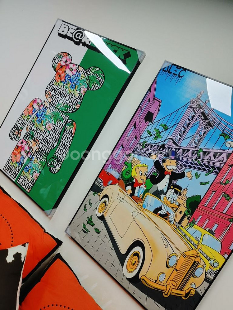 베어브릭 모노폴리 그리너리 인테리어 팝아트 그림 액자--7