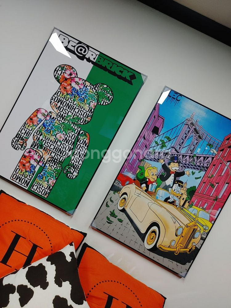 베어브릭 모노폴리 그리너리 인테리어 팝아트 그림 액자--8
