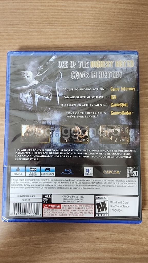 레지던트 이블 4 스탠다드 에디션 PS4 북미판--1