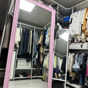 핑크 앤틱 프레임 초대형 전신 거울