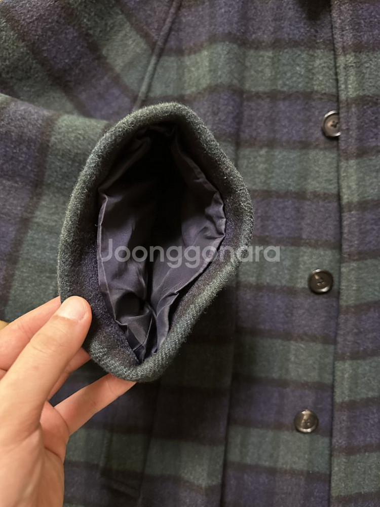 (황금 1사이즈)브라운야드 19FW 블랙와치 발마칸 코--2