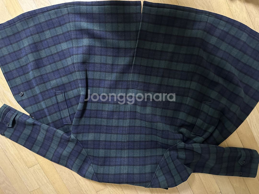(황금 1사이즈)브라운야드 19FW 블랙와치 발마칸 코--8