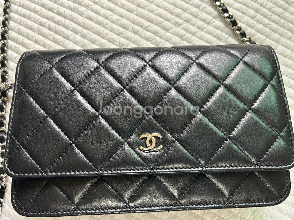 샤넬 woc 은장 램스킨 정품--1