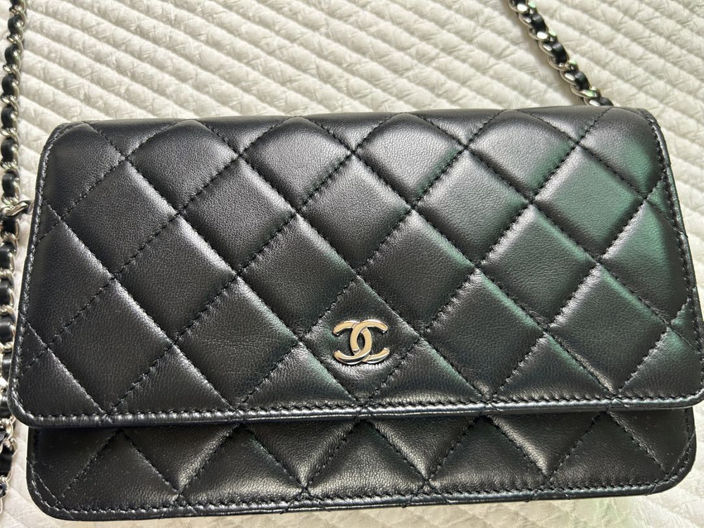 샤넬 woc 은장 램스킨 정품--1