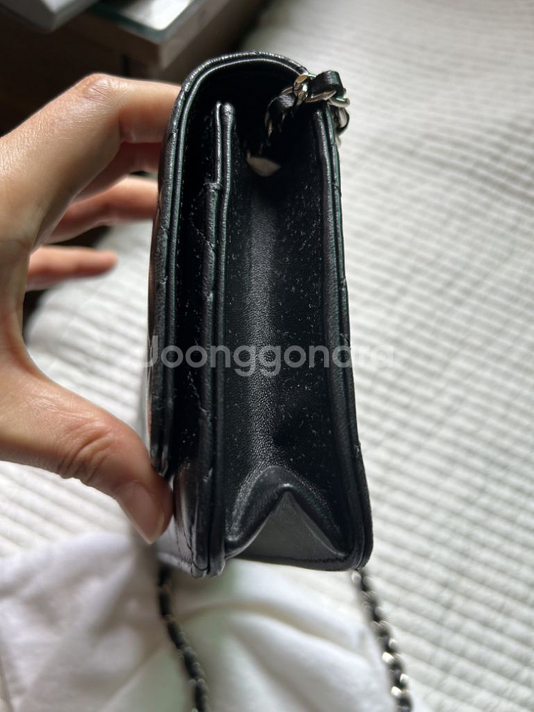 샤넬 woc 은장 램스킨 정품--5