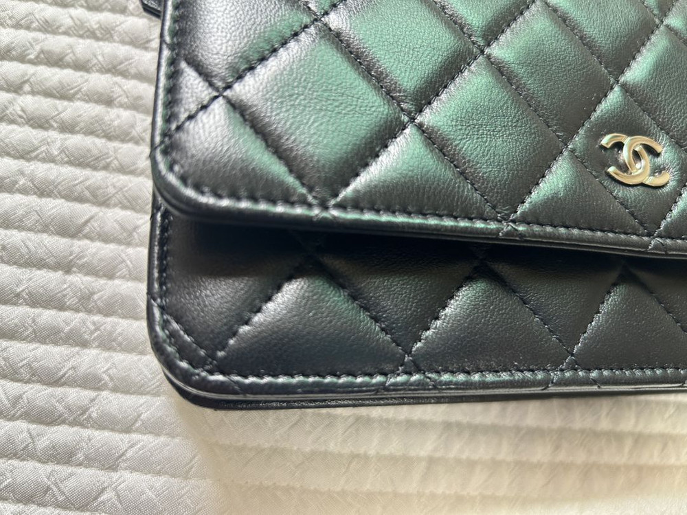 샤넬 woc 은장 램스킨 정품--7