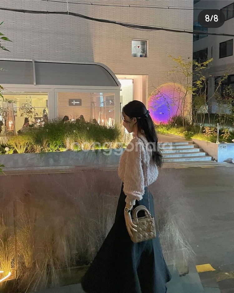 페이지유 핑크블라우스,스커트 세트--1