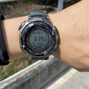 카시오 프로트렉 PRG-130T 산악 낚시 시계