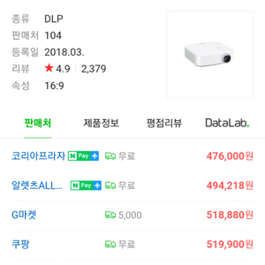 LG 빔프로젝트 빔프로젝터 PF50KA