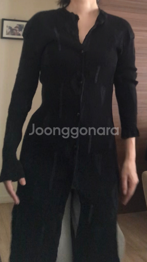 (정품)이세이미야케 Haat 플리츠 롱자켓원피스--7