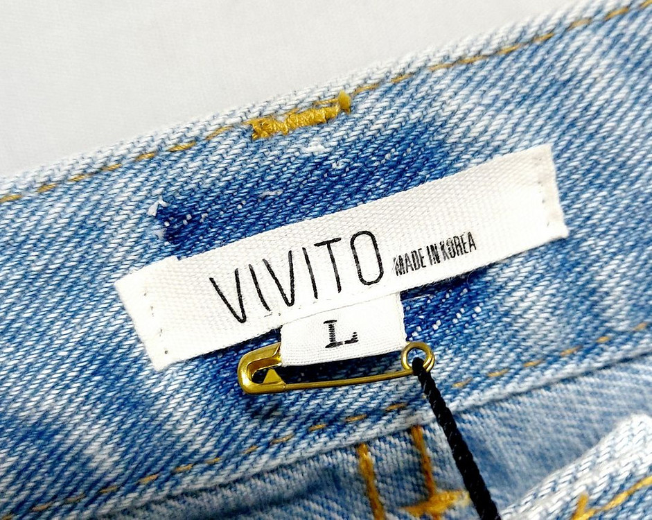 새제품/VIVITO 남성청반바지30/ 찢청 그레이진/일--2