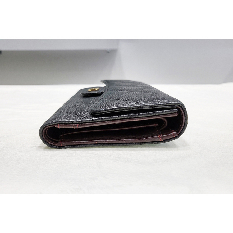 샤넬 클래식 캐비어 장지갑 금장--4