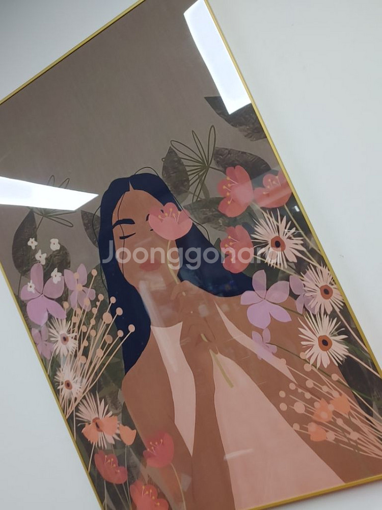 럭셔리 플라워 여인 대형 꽃 그림액자 인테리어액자 소품--4