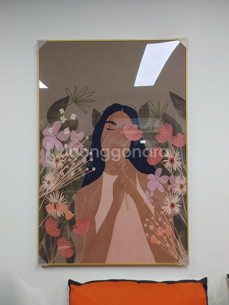 크림튼 키스 연인 꽃 감성액자 대형 그림 액자 인테리어--8