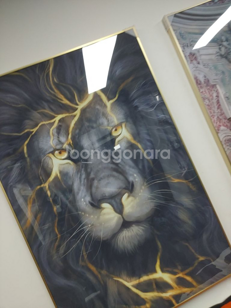 사자그림 동물 교회 성화 대형 그림 액자 인테리어소품--3