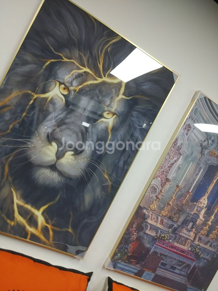 사자그림 동물 교회 성화 대형 그림 액자 인테리어소품--4