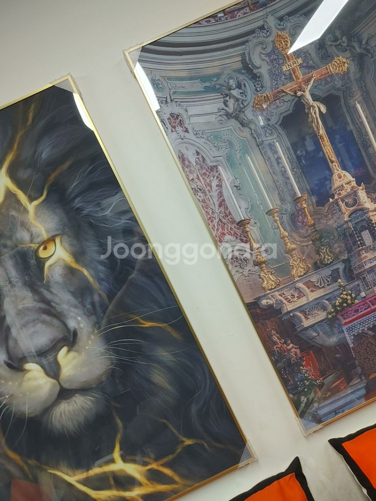 사자그림 동물 교회 성화 대형 그림 액자 인테리어소품--8