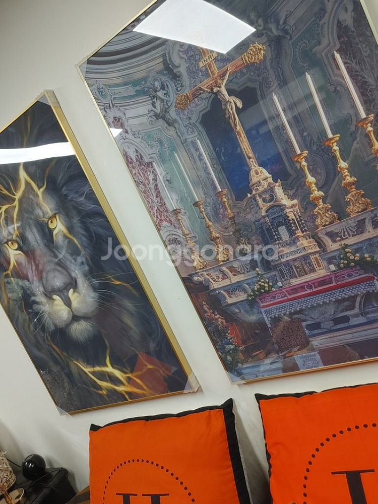 사자그림 동물 교회 성화 대형 그림 액자 인테리어소품--9