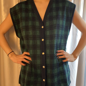 빈티지 Vintage Check Cardigan