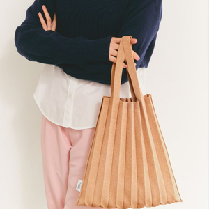 플리츠마마 토트백 가방 글리터 골드 플리츠백 니트백