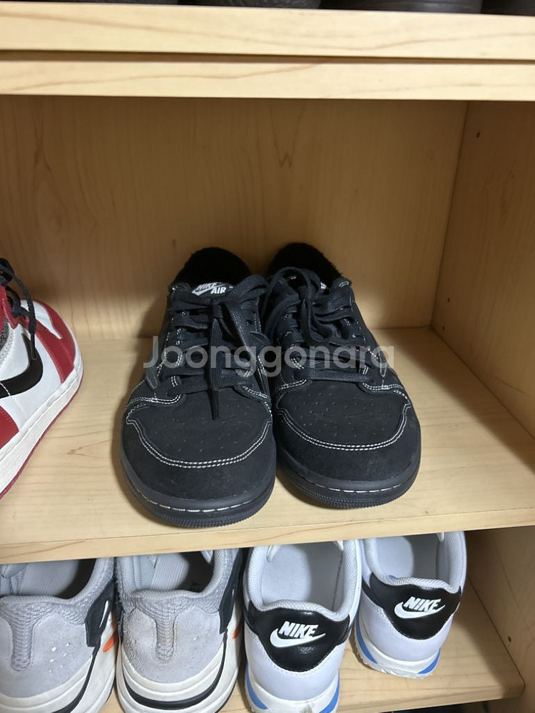 조던 트래비스캇 285 블랙팬텀 1회실착 가격제안 받음--2