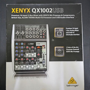 베링거 XENYX QX1002USB 믹서팝니다.