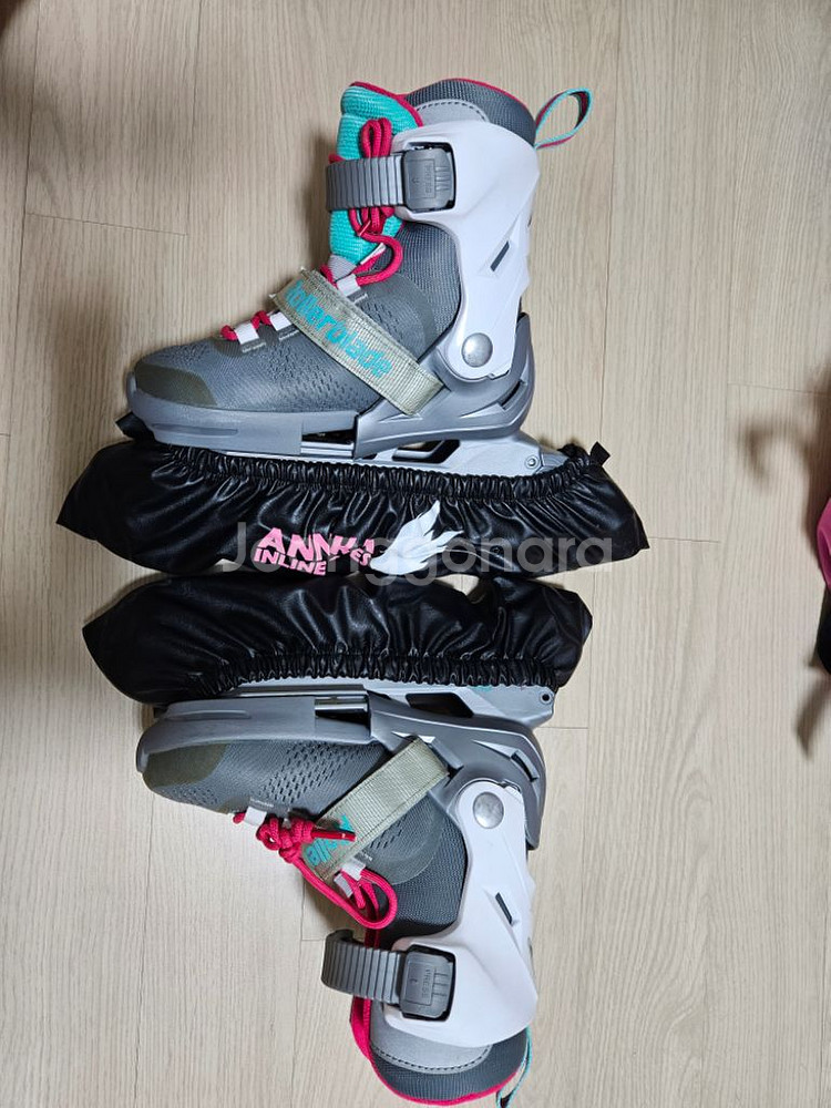 롤러블레이드인라인(여자아동)+보호대+가방세트--4