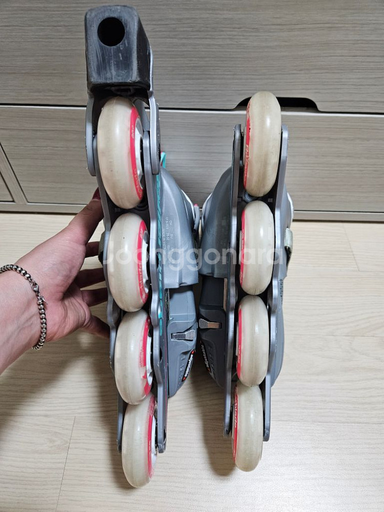 롤러블레이드인라인(여자아동)+보호대+가방세트--6