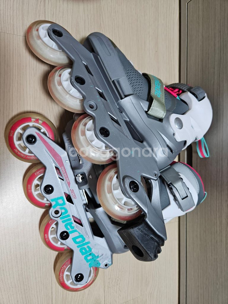 롤러블레이드인라인(여자아동)+보호대+가방세트--8